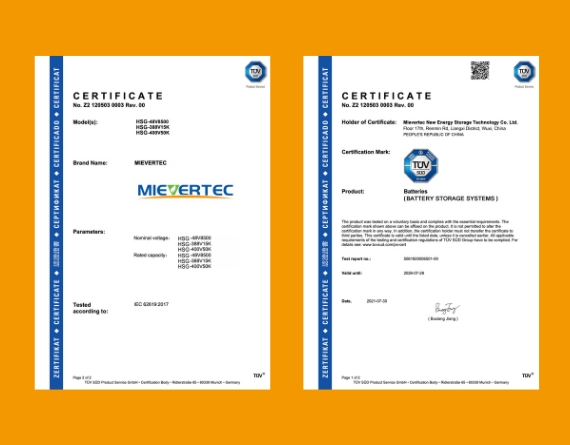 Mievertec Certificates